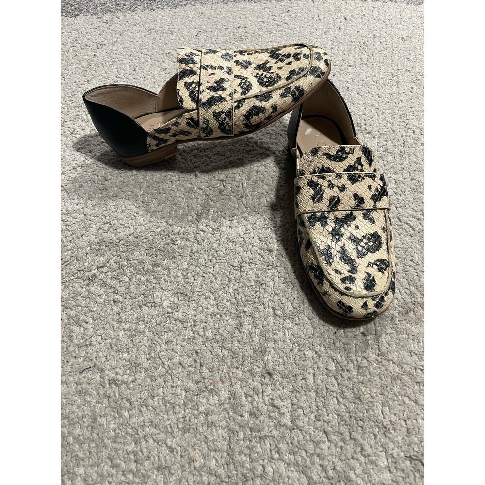 1. State Lare Slip On Shoes Snake Skin Loafers Womens 5M Reptile Leather Cream